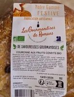 Couronne aux fruits confits bio