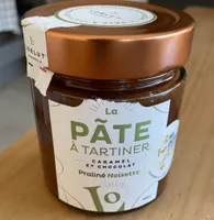 Pâte à tartiner caramel et chocolat praliné noisette