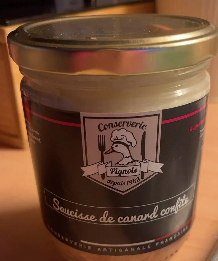 Saucisse de canard confite