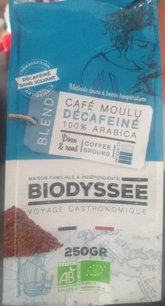 Café moulu décaféiné