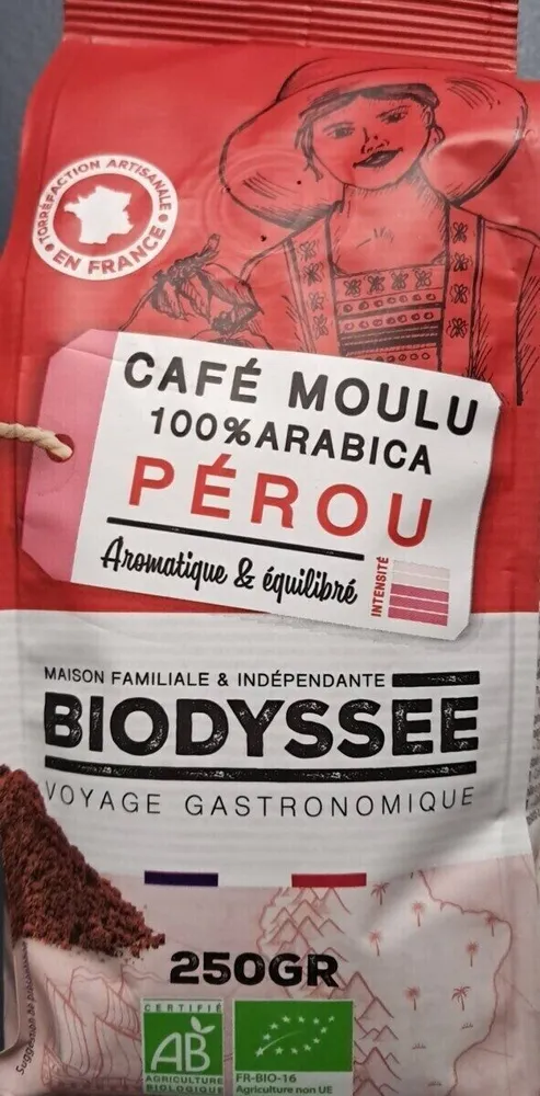 Café moulu Biodyssee Pérou