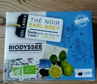 Thé noir earl grey black tea