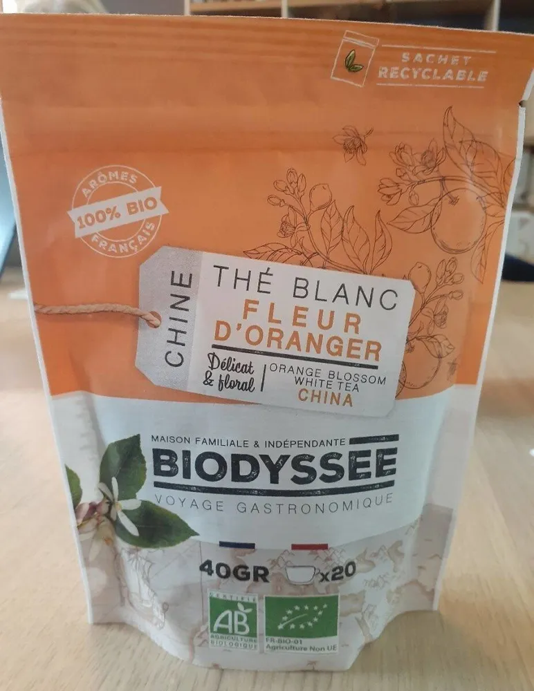 Thé blanc fleur d'oranger