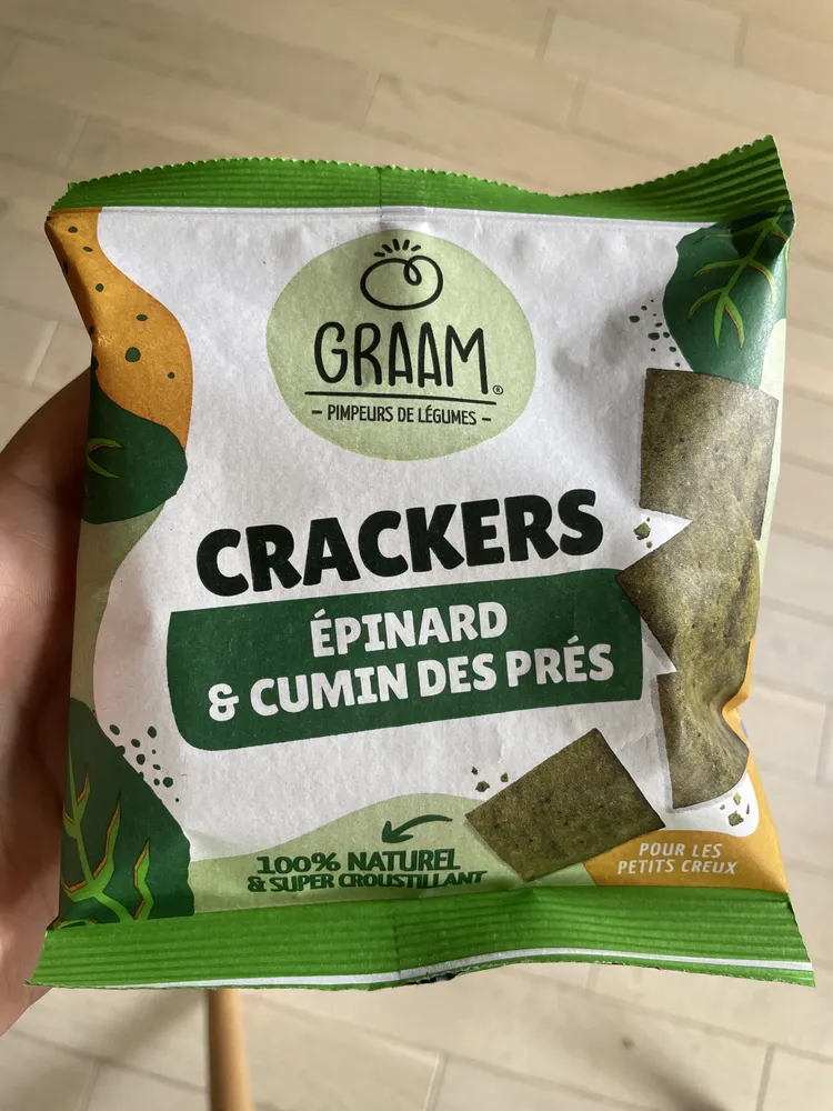 Crackers épinard & cumin des prés