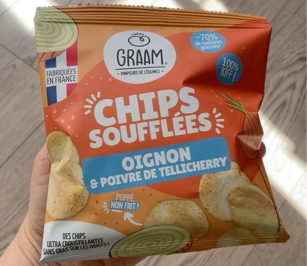 Chips soufflées oignon & poivre de Tellicherry