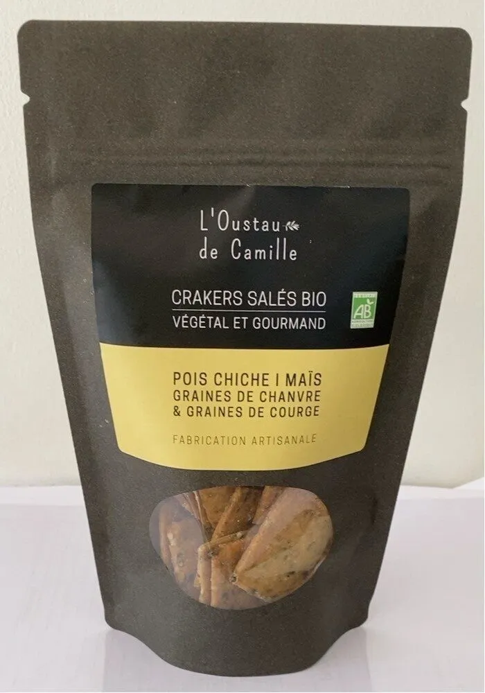 Crackers salés Bio pois chiche maïs
