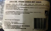 Brioche vegan Chocolat Biographie 430 gr