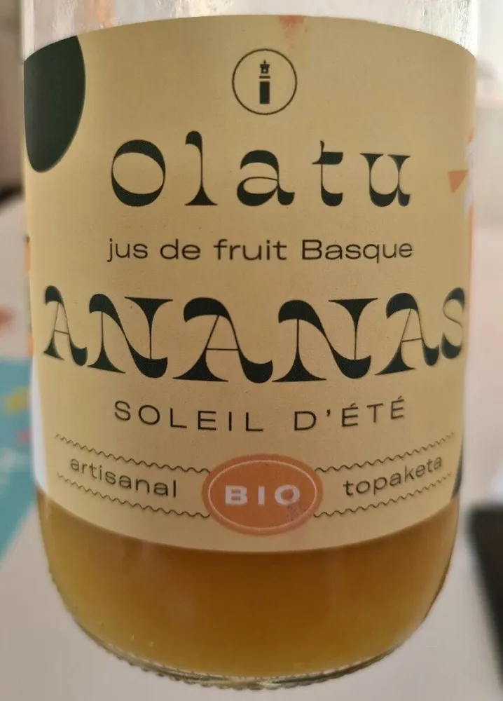 Jus de fruit Basque Ananas soleil d'été