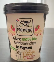 Glace chocolat blanc coulis fruits rouges