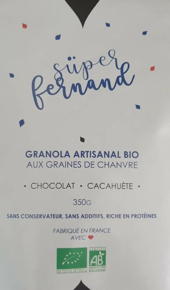 Granola Artisanal Bio - Chanvre - Chocolat - Cacahuète