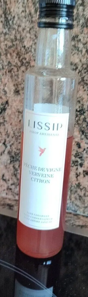Sirop pêche de vigne - verveine citron