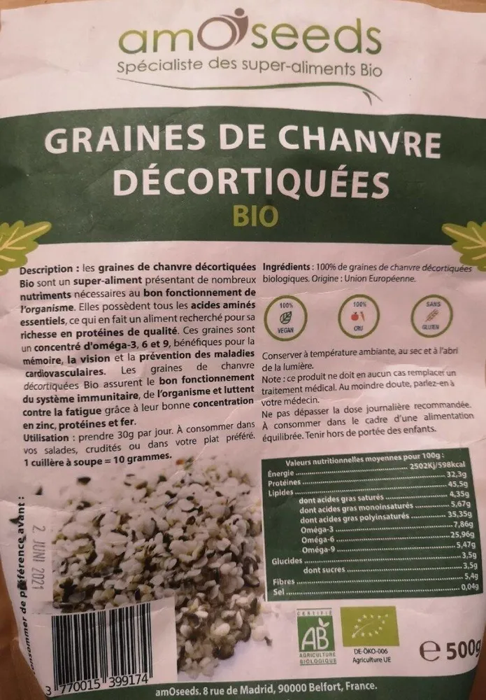 Graines de chanvre
