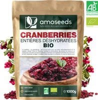 Cranberries Entières Désydratées Bio