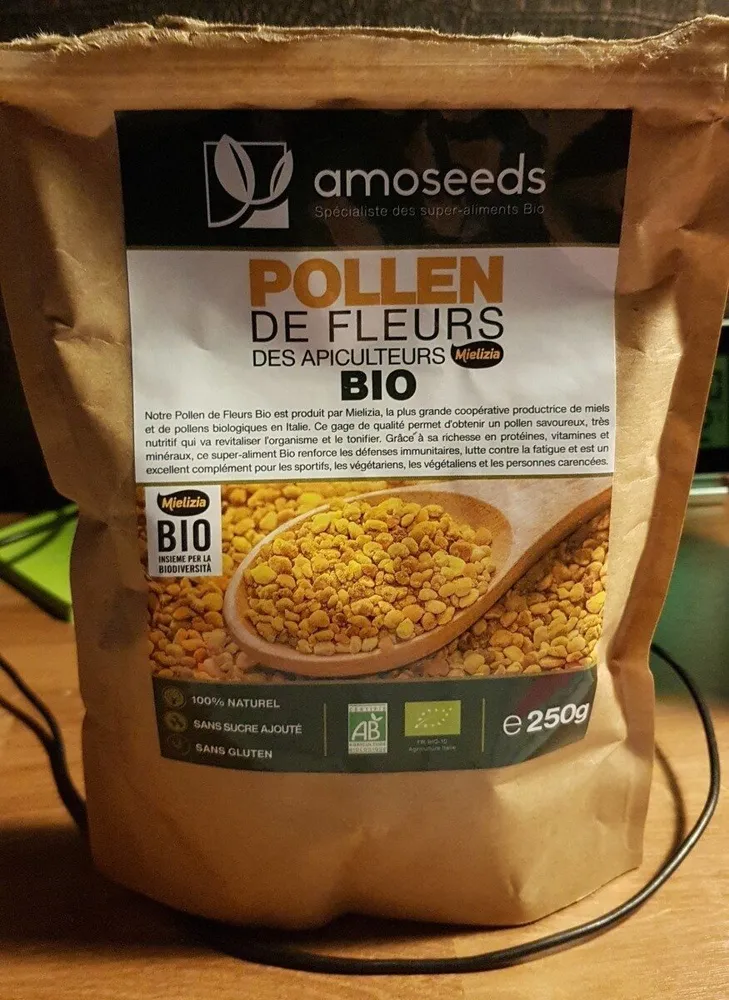 Pollen de fleurs des apiculteurs bio