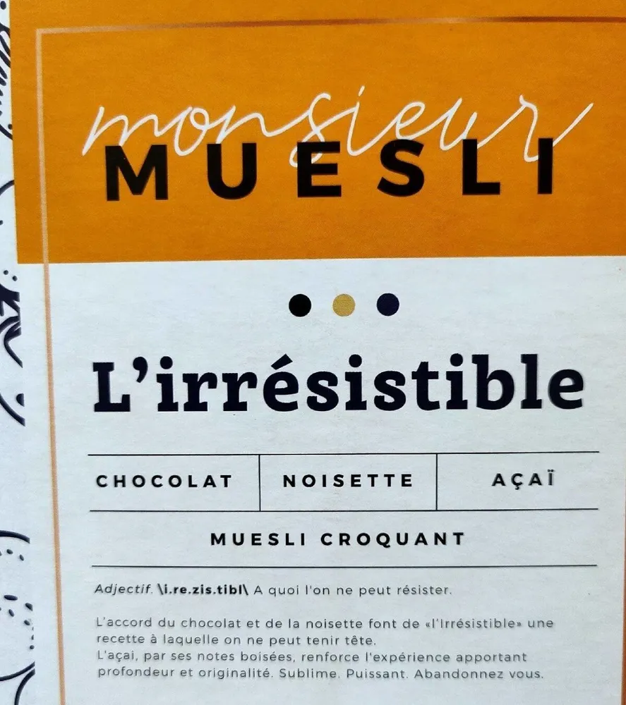 L'irrésistible muesli croquant chocolat noisette açai