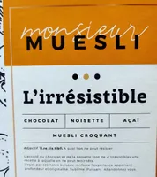 L'irrésistible muesli croquant chocolat noisette açai
