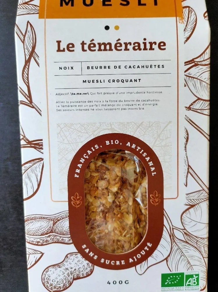 Le Téméraire muesli croquant noix beurre de cacahuète
