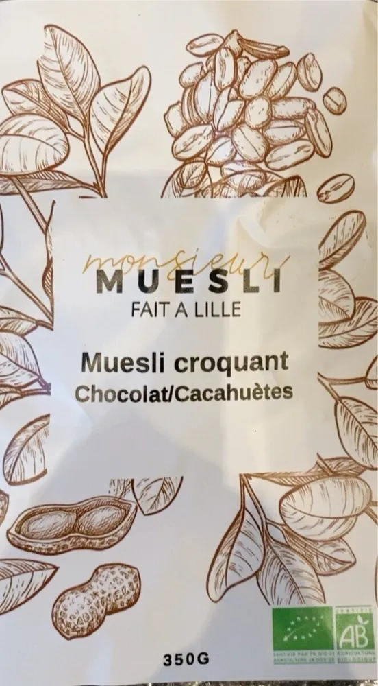 Muesli croquant chocolat/cacahuetes