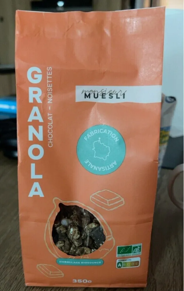 Granola chocolat noisette