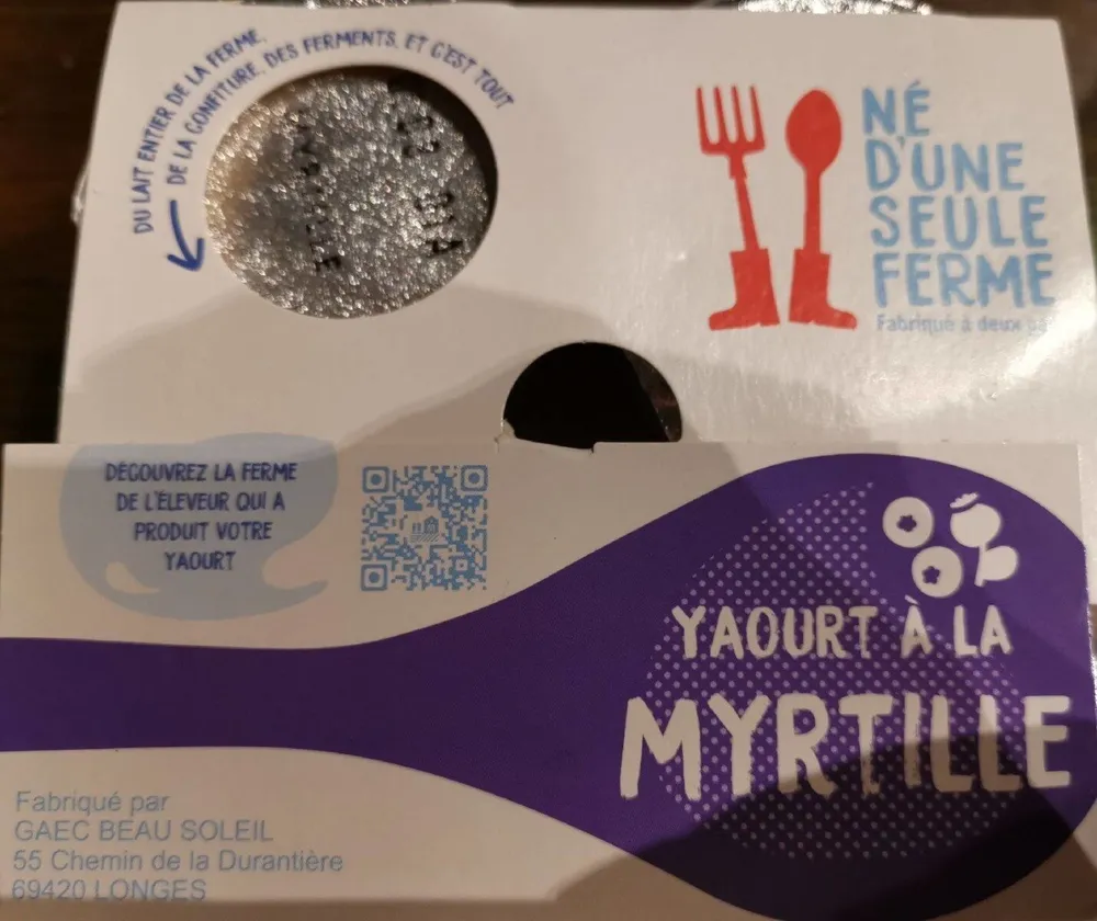 Yaourt à la myrtille