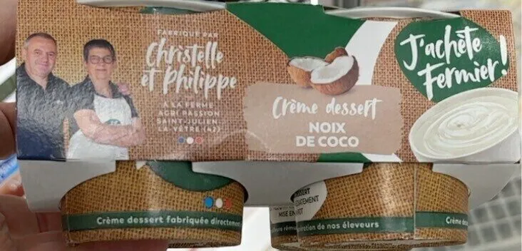 Creme dessert noix de coco