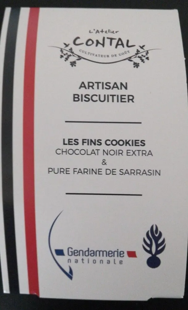 Les fins cookies chocolat noir et pure farine de sarrasin