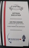Les fins cookies chocolat noir et pure farine de sarrasin