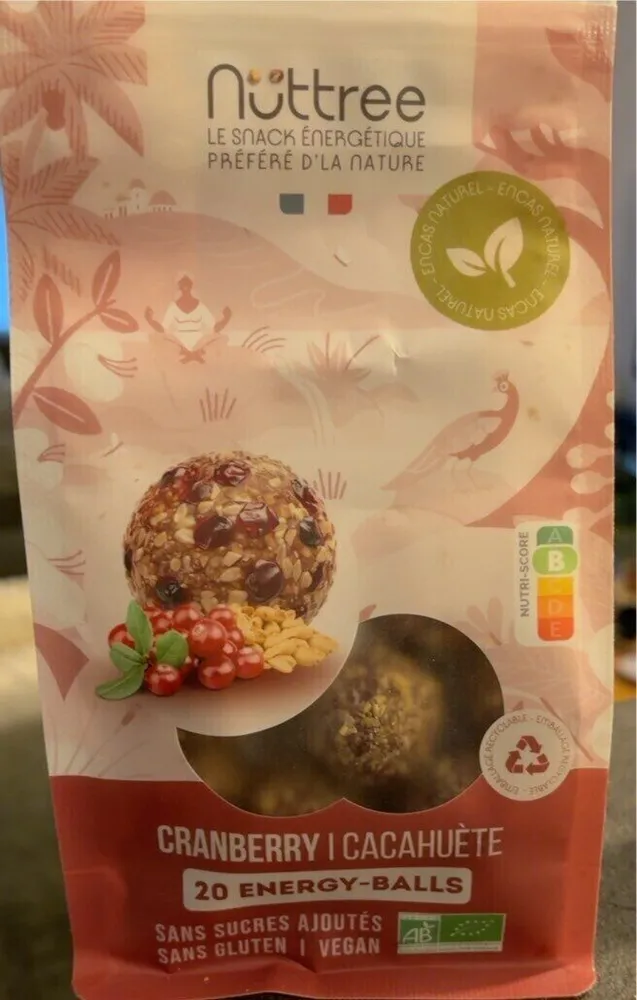Energy balls Cranberry Cacahuète