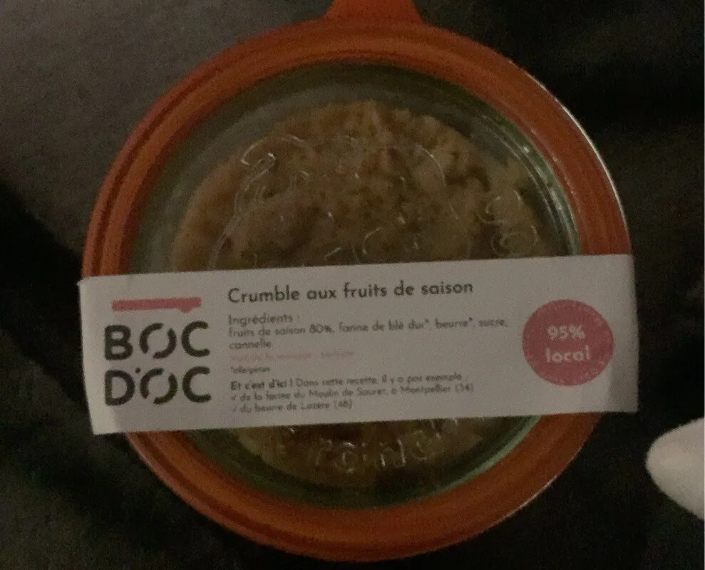 Crumble aux fruits de saison