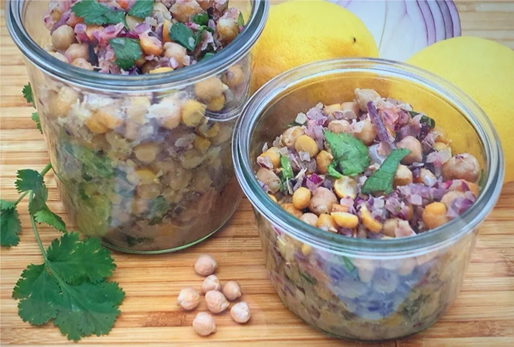Salade de pois chiches citrons confits
