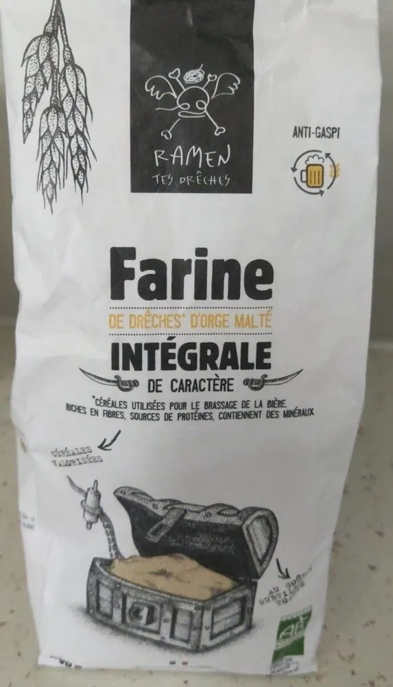 Farine intégrable de drêches