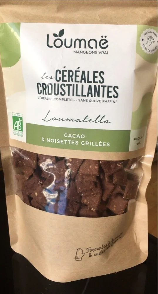Les céréales croustillantes cacao et noisettes grillées