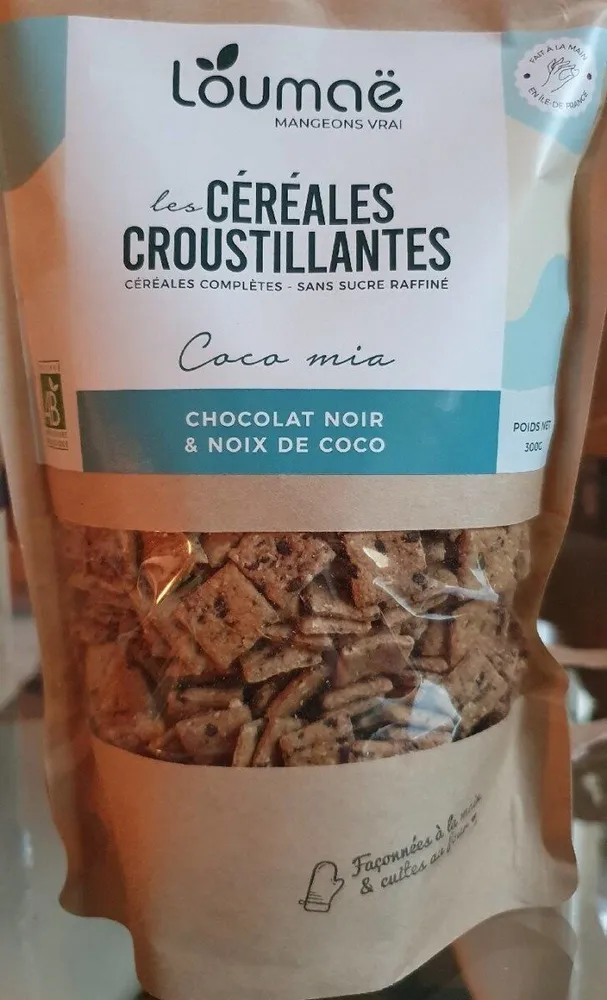 LOUMAE Céréales Chocolat Noir et Noix de Coco