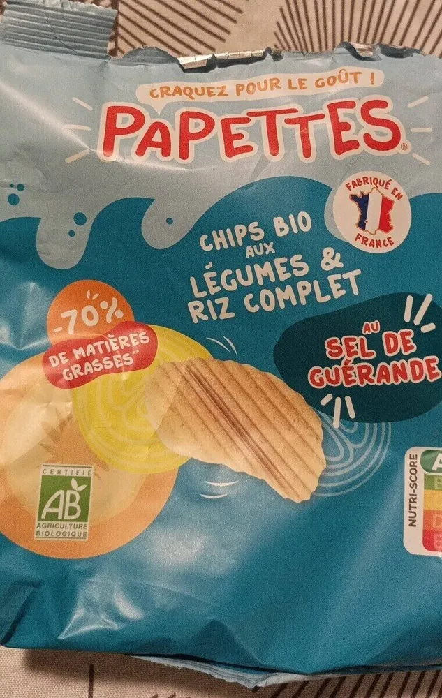 Chips bio aux légumes & riz complet