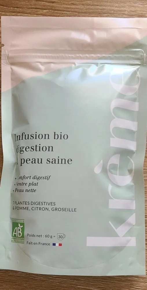 Infusion bio digestion et peau saine