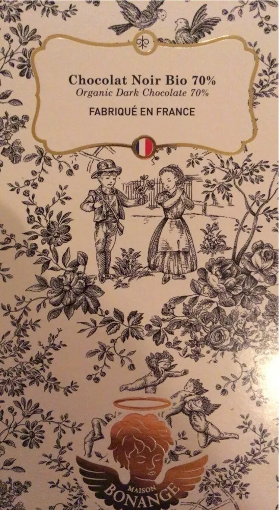 Chocolat noir nature 70% république dominicaine et Pérou