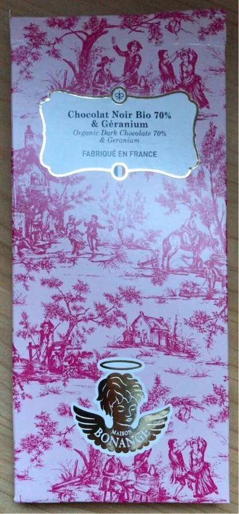 Chocolat noir bio 70% & Geranium