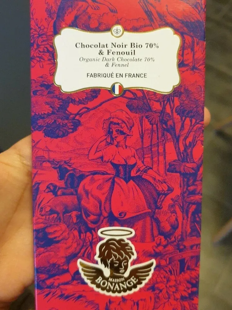 Chocolat noir bio 70% & fenouil