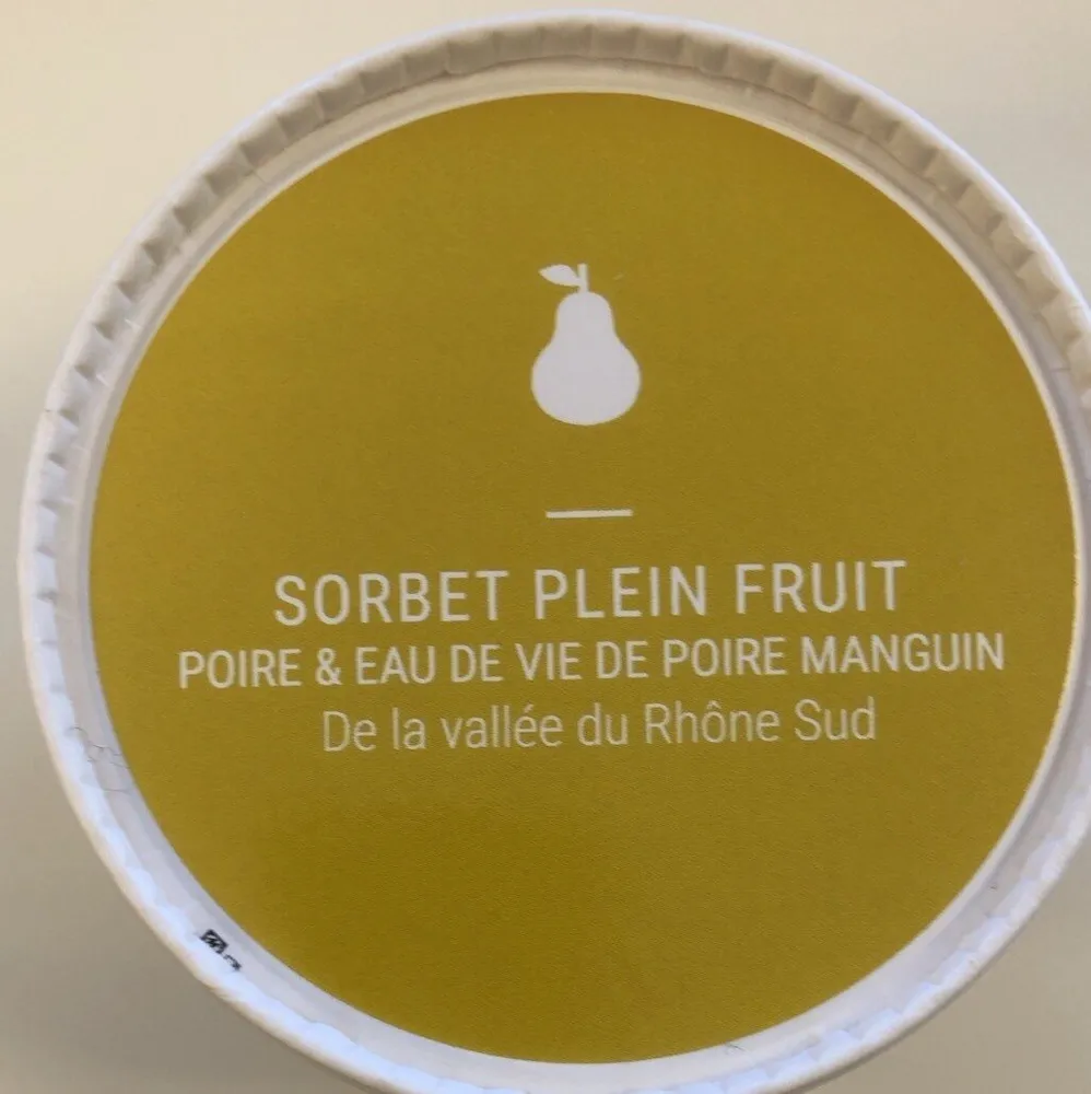 Sorbet plein fruit poire