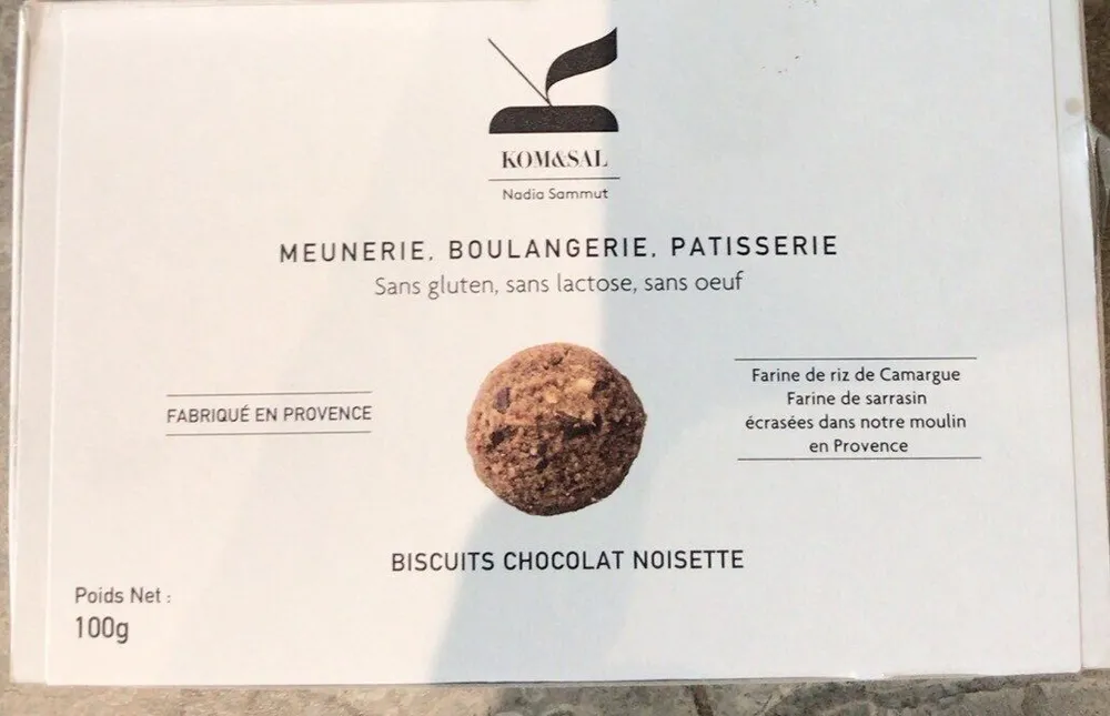 Biscuits chocolat noisette