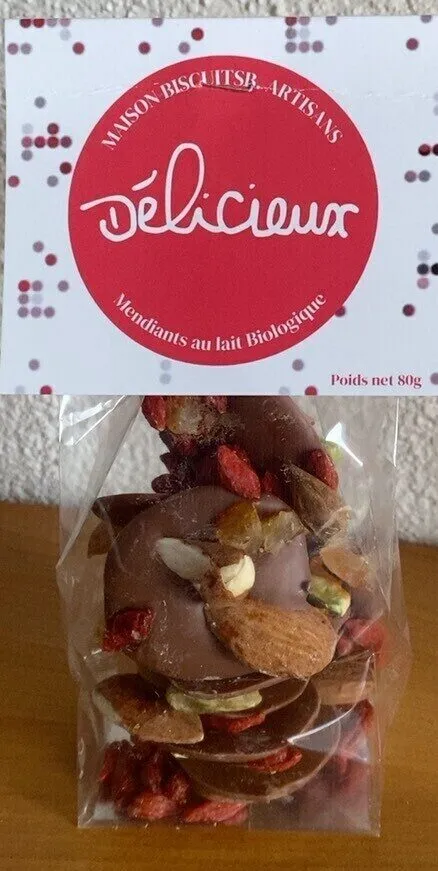 Mendiants au lait Bio