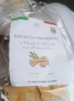 Focaccia croquante aux olives et huile d'olive