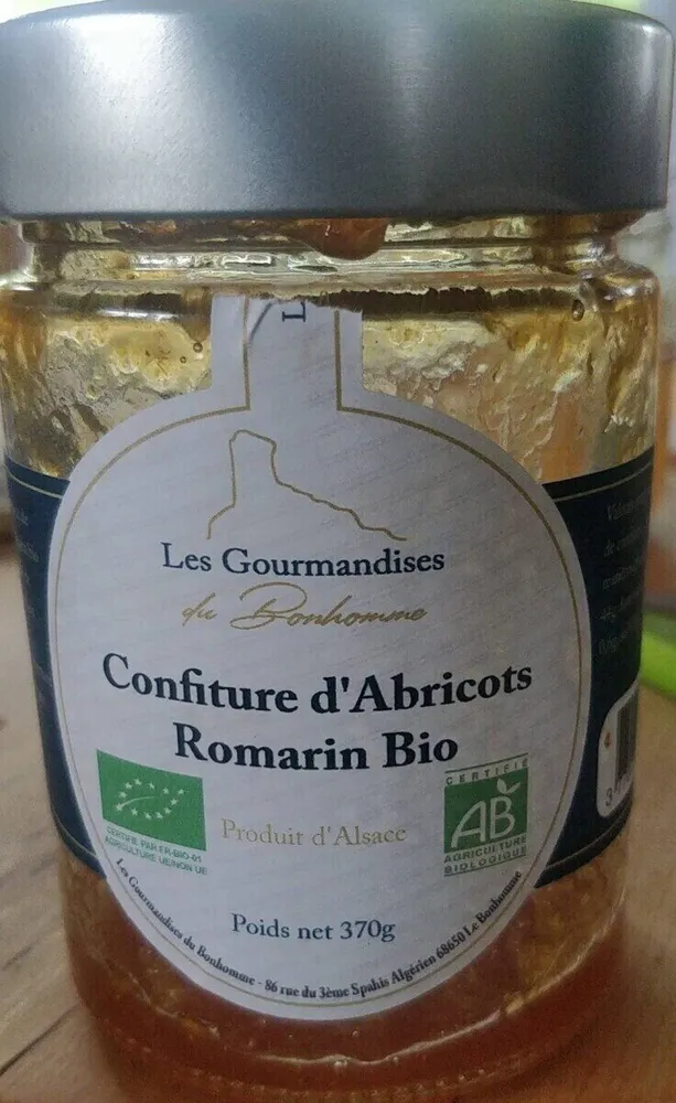 Confiture d'abricots romarin bio