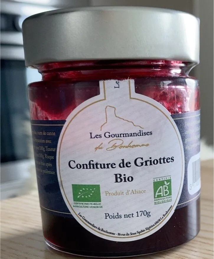 Confiture de griottes bio