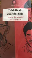 Tablette chocolat noir eclats de biscuits au coquelicot