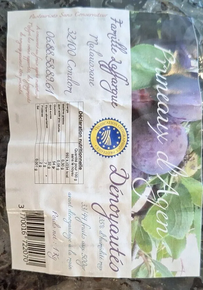 Pruneaux d'Agen Denoyautes