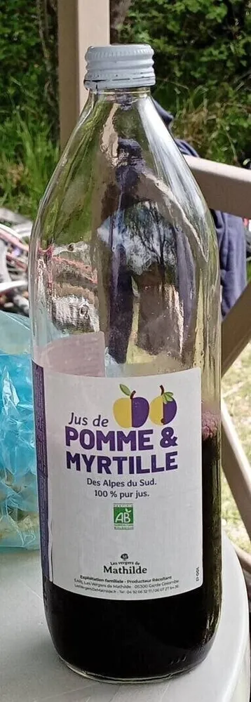 Jus de pomme et myrtille