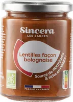Lentilles façon Bolognaise