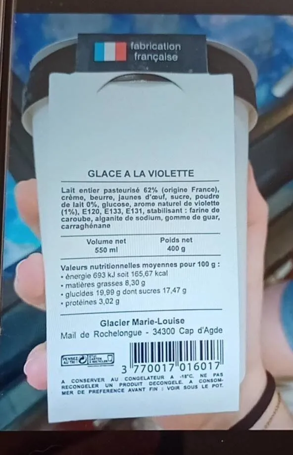 Glace violette