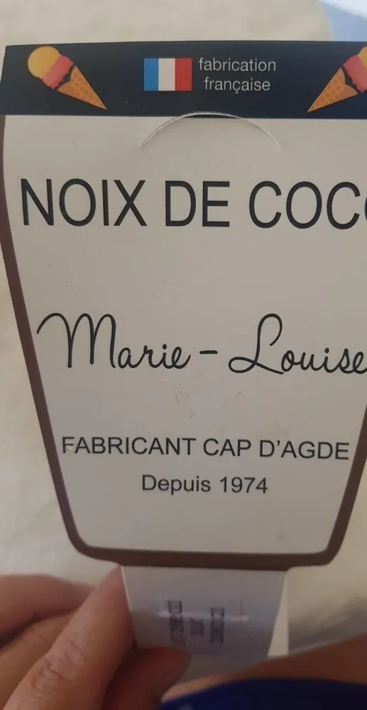 Glace noix de coco